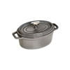 Staub Cocotte hrniec oválny 23 cm/2,3 l sivý, 1102318 Staub Cocotte hrniec oválny 23 cm/2,3 l sivý, 1102318