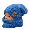 BABY NELLYS Jesenná/zimná čiapka s komínkem - modrá Baby Nellys BABY NELLYS Jesenná/zimná čiapka s komínkem - modrá Baby Nellys