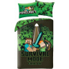 Halantex Obojstranné obliečky z mikrovlákna Minecraft motív Survival Mode zapínanie na zips 70x90 140x200 Halantex Obojstranné obliečky z mikrovlákna Minecraft motív Survival Mode zapínanie na zips 70x90 140x200
