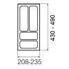 Príborník STANDARD, pre šírku skrinky 300 mm (235x490mm (min.208x430mm) - biely lesklý) Príborník STANDARD, pre šírku skrinky 300 mm (235x490mm (min.208x430mm) - biely lesklý)