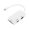 AppleMix Adaptér 3v1 Mini DisplayPort (Thunderbolt) na HDMI / VGA / DVI - biely AppleMix Adaptér 3v1 Mini DisplayPort (Thunderbolt) na HDMI / VGA / DVI - biely
