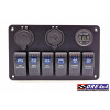 Carling 6x panel prepínačov príslušenstva USB zásuvka zapaľovač voltmeter Carling 6x panel prepínačov príslušenstva USB zásuvka zapaľovač voltmeter