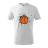 Basketbal lopta v triku - Tričko detské bavlnené - 104-110cm / 3-4 roky ( Biela ) Basketbal lopta v triku - Tričko detské bavlnené - 104-110cm / 3-4 roky ( Biela )