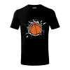 Basketbal lopta v triku - Tričko detské bavlnené - 134 cm/8 rokov ( Čierna ) Basketbal lopta v triku - Tričko detské bavlnené - 134 cm/8 rokov ( Čierna )