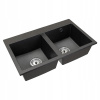 Granitový kuchynský drez so sifónom Siven 20 80x49 cm - grafit Granitový kuchynský drez so sifónom Siven 20 80x49 cm - grafit