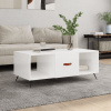 zahrada-XL Konferenčný stolík lesklý biely 102x50x40 cm spracované drevo 829270 zahrada-XL Konferenčný stolík lesklý biely 102x50x40 cm spracované drevo 829270