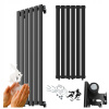 Vertikálny dekoratívny radiátor 1100x450 ČIERNY, panelový radiátor FERO, 553W Vertikálny dekoratívny radiátor 1100x450 ČIERNY, panelový radiátor FERO, 553W
