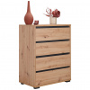 Carryhome KOMODA, antracitová, farba duba, 80/103/48 cm - Obývacie zostavy - 000003003302 Carryhome KOMODA, antracitová, farba duba, 80/103/48 cm - Obývacie zostavy - 000003003302