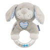Baby Mix plyšová hrkálka psík modrý Baby Mix plyšová hrkálka psík modrý