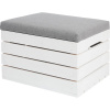 Solex Taburetka drevená s čalúneným vekom 50x40x35cm Solex Taburetka drevená s čalúneným vekom 50x40x35cm
