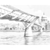 ZUTY Bodkovanie - MILLENNIUM BRIDGE V LONDÝNE Rámovanie: vypnuté plátno na rám, Rozmer: 80x100 cm ZUTY Bodkovanie - MILLENNIUM BRIDGE V LONDÝNE Rámovanie: vypnuté plátno na rám, Rozmer: 80x100 cm