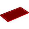 6178 Red Tile, Modified 6 x 12 with Studs on Edges (Červená modifikovaná dlaždice 6 x 12 s kolíky na okrajích) 6178 Red Tile, Modified 6 x 12 with Studs on Edges (Červená modifikovaná dlaždice 6 x 12 s kolíky na okrajích)