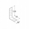 KRD 4 Montážny uholník nastaviteľný obojstranne 120x55x30x2,0 Domax DMX KRD 4 Montážny uholník nastaviteľný obojstranne 120x55x30x2,0 Domax DMX