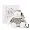 Doudou et Compagnie Paris Doudou Darčeková sada ľadový medvedík s krúžkom sivý 30 cm Doudou et Compagnie Paris Doudou Darčeková sada ľadový medvedík s krúžkom sivý 30 cm