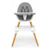 Stolička na kŕmenie 2v1 drevená s táckou, stolík Malmo Grey Milly Mally Stolička na kŕmenie 2v1 drevená s táckou, stolík Malmo Grey Milly Mally