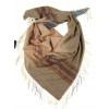 Šatka - Béžová béžová šálka, hnedá bavlna (Jesenné a zimné šatky teplých bronzových pruhov REC-79-6) Šatka - Béžová béžová šálka, hnedá bavlna (Jesenné a zimné šatky teplých bronzových pruhov REC-79-6)