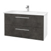 Dreja Umývadlová skrinka GIO SZZ2 100 - N01 Biela lesk / Úchytka T03 / D16 Tmavý betón Dreja Umývadlová skrinka GIO SZZ2 100 - N01 Biela lesk / Úchytka T03 / D16 Tmavý betón
