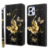 Peňaženkové 3D puzdro na Motorola Moto G13 / G23 / G53 5G - Golden Swallow Butterfly Peňaženkové 3D puzdro na Motorola Moto G13 / G23 / G53 5G - Golden Swallow Butterfly