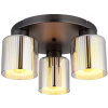 Globo Lighting Felicia stropné svietidlo 3x60 W čierna-dymová 16056-3D Globo Lighting Felicia stropné svietidlo 3x60 W čierna-dymová 16056-3D