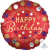 Amscan Fóliový balón Happy Birthday červený Amscan Fóliový balón Happy Birthday červený