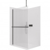CERANO - Sprchová zástena Walk-in Onyx Top Round Ľ/P - 8 mm - okrúhla vzpera + polička/držiak na uteráky - čierna matná, ryhované sklo - 160x200 cm CERANO - Sprchová zástena Walk-in Onyx Top Round Ľ/P - 8 mm - okrúhla vzpera + polička/držiak na uteráky - čierna matná, ryhované sklo - 160x200 cm