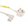 Napájecí šňůra 2 m, Bílá, A: IEC C13, B: BS1363 Polyvinylchlorid, 250 V RS PRO Napájecí šňůra 2 m, Bílá, A: IEC C13, B: BS1363 Polyvinylchlorid, 250 V RS PRO