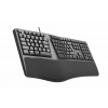 C-TECH Klávesnice KB-113E USB, ERGO, černá, CZ/SK