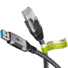 Kábel USB A 3.0 na RJ45 (Gigabit Ethernet), 1,5m, čierny/siv Kábel USB A 3.0 na RJ45 (Gigabit Ethernet), 1,5m, čierny/siv