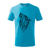 Geometria - vlk - vyjúci - Tričko detské bavlnené - 158 cm/12 rokov ( Svetlý tyrkys ) Geometria - vlk - vyjúci - Tričko detské bavlnené - 158 cm/12 rokov ( Svetlý tyrkys )