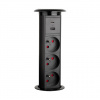 STRONG StrongPower elektricky výsuvná zásuvka 3x 230V FR, USB A+C, bezdrôt. nab.čierna 111004 STRONG StrongPower elektricky výsuvná zásuvka 3x 230V FR, USB A+C, bezdrôt. nab.čierna 111004