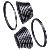 K&F 18 Pieces Filter Ring Adapter Set, Camera Lens Filter Metal Stepping Rings Kit K&F Concept K&F 18 Pieces Filter Ring Adapter Set, Camera Lens Filter Metal Stepping Rings Kit K&F Concept
