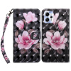 Peňaženkové 3D puzdro na Motorola Moto G13 / G23 / G53 5G - Pink Flower Peňaženkové 3D puzdro na Motorola Moto G13 / G23 / G53 5G - Pink Flower