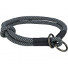 Soft Rope okrúhly polostahovací obojok, čierna/sivá XS: 25 cm/ 6 mm Soft Rope okrúhly polostahovací obojok, čierna/sivá XS: 25 cm/ 6 mm