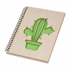 ČistéDrevo Drevený blok A5 - kaktus I ČistéDrevo Drevený blok A5 - kaktus I