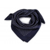 Saténová šatka bodka 65x65 cm modrá tmavá 1ks Saténová šatka bodka 65x65 cm modrá tmavá 1ks