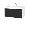 Dreja Umývadlová skrinka VARIANTE SZZ 80 (umývadlo Harmonia) - N01 Biela lesk / N03 Graphite Dreja Umývadlová skrinka VARIANTE SZZ 80 (umývadlo Harmonia) - N01 Biela lesk / N03 Graphite