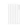 Sada 6 bielych sklenených slamiek na pitie Vialli Design, dĺžka 20 cm Sada 6 bielych sklenených slamiek na pitie Vialli Design, dĺžka 20 cm