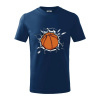 Basketbal lopta v triku - Tričko detské bavlnené - 122 cm/6 rokov ( Polnočná modrá ) Basketbal lopta v triku - Tričko detské bavlnené - 122 cm/6 rokov ( Polnočná modrá )
