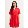 Tommy Hilfiger letné šaty ľanové WW0WW48950 červená S Tommy Hilfiger letné šaty ľanové WW0WW48950 červená S