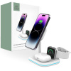 AppleMix Bezdrôtová Qi nabíjačka / stojan TECH PROTECT 3v1 pre Apple iPhone / Watch / AirPods - podpora MagSafe - biela AppleMix Bezdrôtová Qi nabíjačka / stojan TECH PROTECT 3v1 pre Apple iPhone / Watch / AirPods - podpora MagSafe - biela