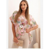 Kesi Włoski Dámska bavlnená blúzka s motívom motýľov s krátkym rukávom cukríková ružová Kesi Włoski Dámska bavlnená blúzka s motívom motýľov s krátkym rukávom cukríková ružová