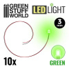Green Stuff World LEDs GREEN light - 3mm / LED diódy ZELENÁ - 3 mm 10ks Green Stuff World LEDs GREEN light - 3mm / LED diódy ZELENÁ - 3 mm 10ks