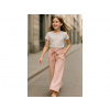 Fashionkids Dievčenské ľahké nohavice s viazaním – pudrovo ružové Farba: Púdrová, Veľkosť: 152 Fashionkids Dievčenské ľahké nohavice s viazaním – pudrovo ružové Farba: Púdrová, Veľkosť: 152