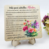 Darček pre učiteľku na rozlúčku I. stupeň (4. ročník) Veľkosť: 18x18cm, Materiál: preglejka Darček pre učiteľku na rozlúčku I. stupeň (4. ročník) Veľkosť: 18x18cm, Materiál: preglejka