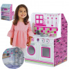 LittleONE by Pepita 2v1 drevený domček pre bábiky a kuchyňa v jednom - pink LittleONE by Pepita