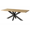 Bighome - Jedálenský stôl mango 220x100x74 prírodný lak / epoxidová čierna, priečny rám antracit matný EPOXY Bighome - Jedálenský stôl mango 220x100x74 prírodný lak / epoxidová čierna, priečny rám antracit matný EPOXY