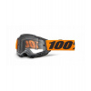 ACCURI 2, 100% ENDURO Moto okuliare oranžové, číre Dual plexi ACCURI 2, 100% ENDURO Moto okuliare oranžové, číre Dual plexi