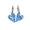 Náušnice srdce Swarovski elements CRAZY modré AQUAMARINE 12mm Náušnice srdce Swarovski elements CRAZY modré AQUAMARINE 12mm