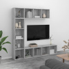 zahrada-XL 3-dielna knižnica/TV skrinka sivá sonoma 180x30x180 cm 3152714 zahrada-XL 3-dielna knižnica/TV skrinka sivá sonoma 180x30x180 cm 3152714