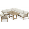 Furrore MARIGOLD DINING 2+1 záhradná drevená sedacia súprava, natural 005049 Furrore MARIGOLD DINING 2+1 záhradná drevená sedacia súprava, natural 005049
